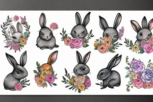 small rabbit tattoo idea