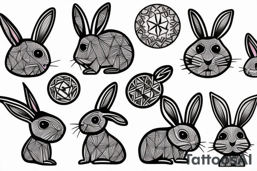 small rabbit tattoo idea