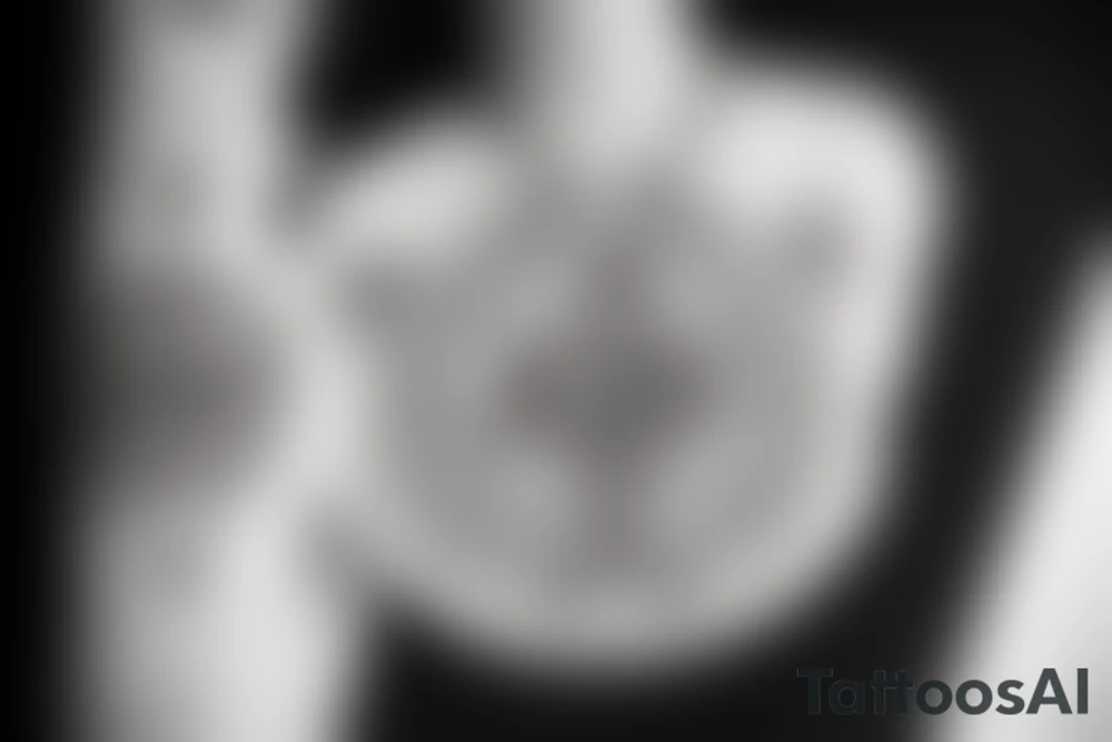 ambigram with " abraham ancy " with rosary tattoo idea