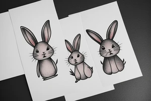 small rabbit tattoo idea