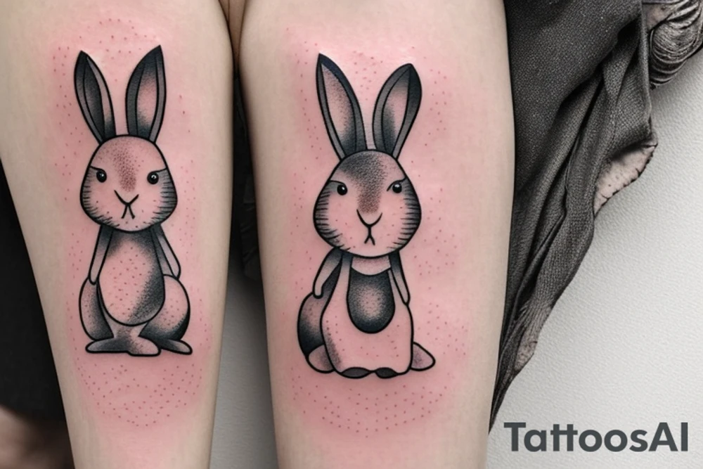 small rabbit tattoo idea