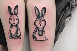 small rabbit tattoo idea