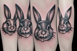 small rabbit tattoo idea