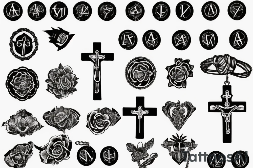 rosary armband tattoo idea