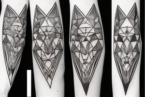 geometric Wolf tattoo idea