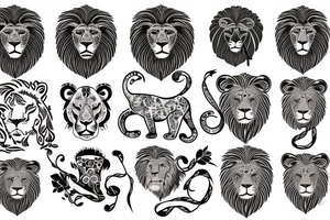 Cancer and lion in love tattoo idea
