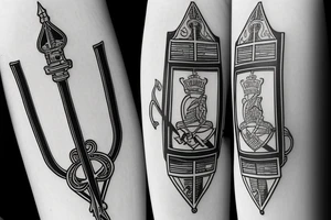 Trieste Italian flag on scopa ace of swords tattoo idea