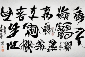 Family chinese letters tattoo idea