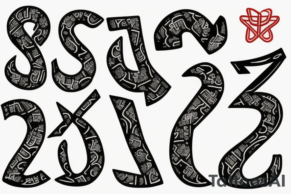 Family chinese letters tattoo idea