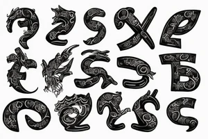 Family chinese letters tattoo idea