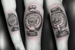 diving pressure gauge tattoo idea