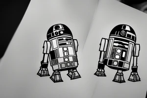 R2D2 listening to music, Little Tattoo tattoo idea