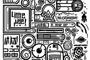 Little Text 6.9. with r2d2 tattoo idea