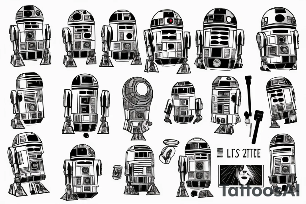 Little Text 6.9. with r2d2 tattoo idea