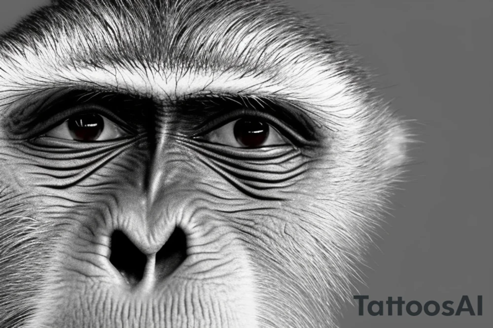 Firstly, it takes place at the collarbone, forearm and to wrist. The placement should be understandable at the photo of me, I drew brown lines.
It starts from the collarbone area with a monkey head. The monkey: I've attached an image that describes the idea of it. It shouldn't be just the same. And it shouldn't be in realism too much. Btw I do really like the tattoo of Samanta with 3 monkeys.
From the monkey head is coming out the space and it goes to the arm. You can feel free about the space, I like when a few colors in the space, not just black and purple. Also it can not fully cover the arm but with some spaces.
And it goes to the inner side of the wrist. Here the space is transforming into the sea and twist into a spiral like a wave.
And one more tiny element that finishing it in my mind - a small astronaut surfer on that wave. He definitely will be tiny and not detailed at all, just a note about a surfer. tattoo idea
