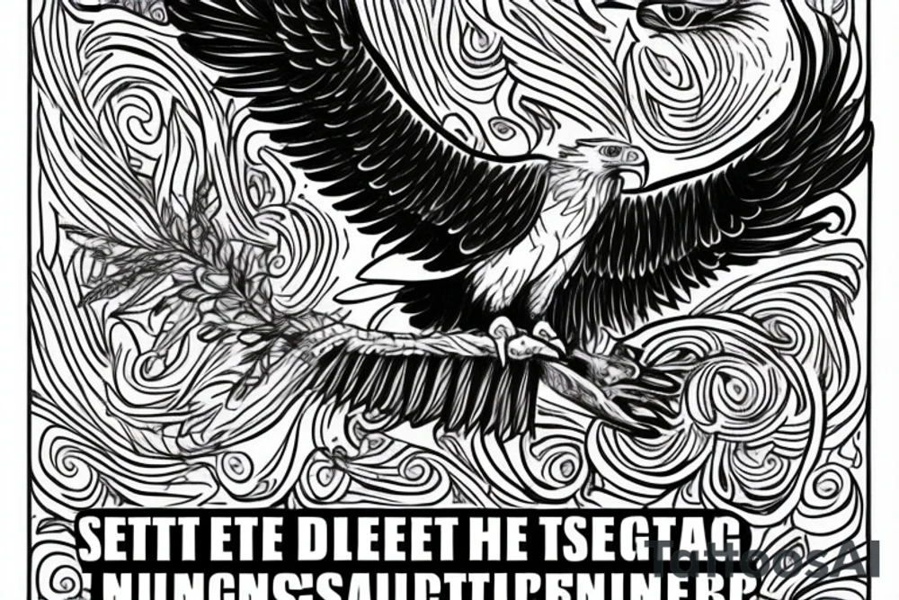 eagle with a quote "Seest thou a man diligent in his business? he shall stand before kings; he shall not stand before mean men" tattoo idea