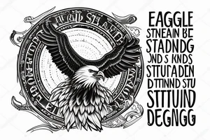 eagle with a quote "Seest thou a man diligent in his business? he shall stand before kings; he shall not stand before mean men" tattoo idea