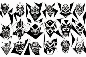 demonic face tattoo idea