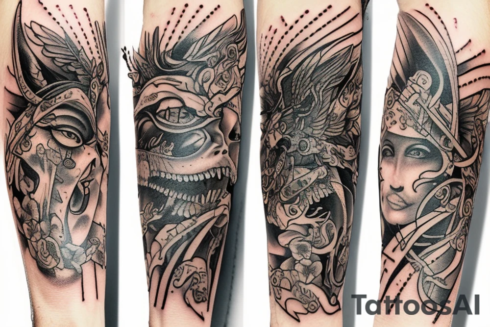 A tattoo on my right arm of arthemis, the goodles of Hunt tattoo idea