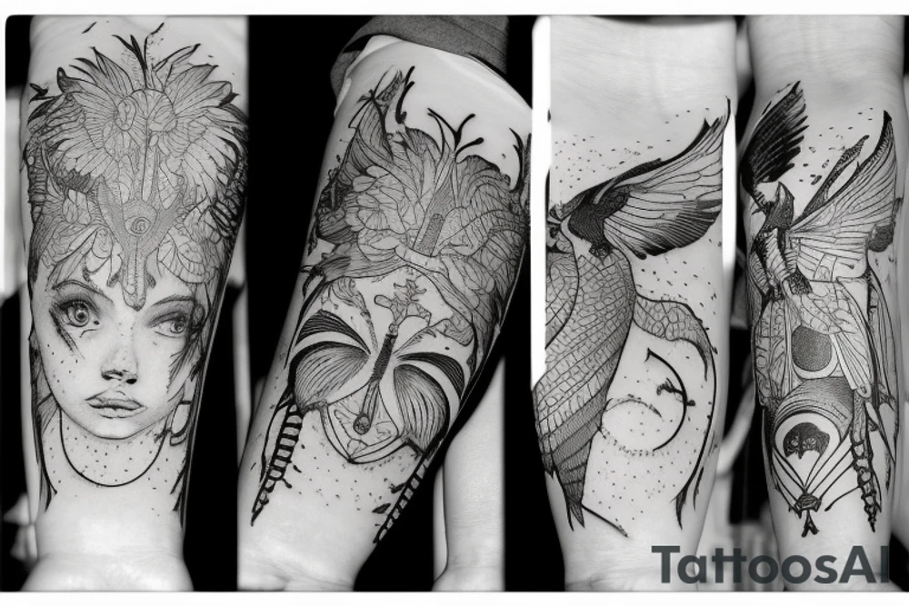 A tattoo on my right arm of arthemis, the goodles of Hunt tattoo idea