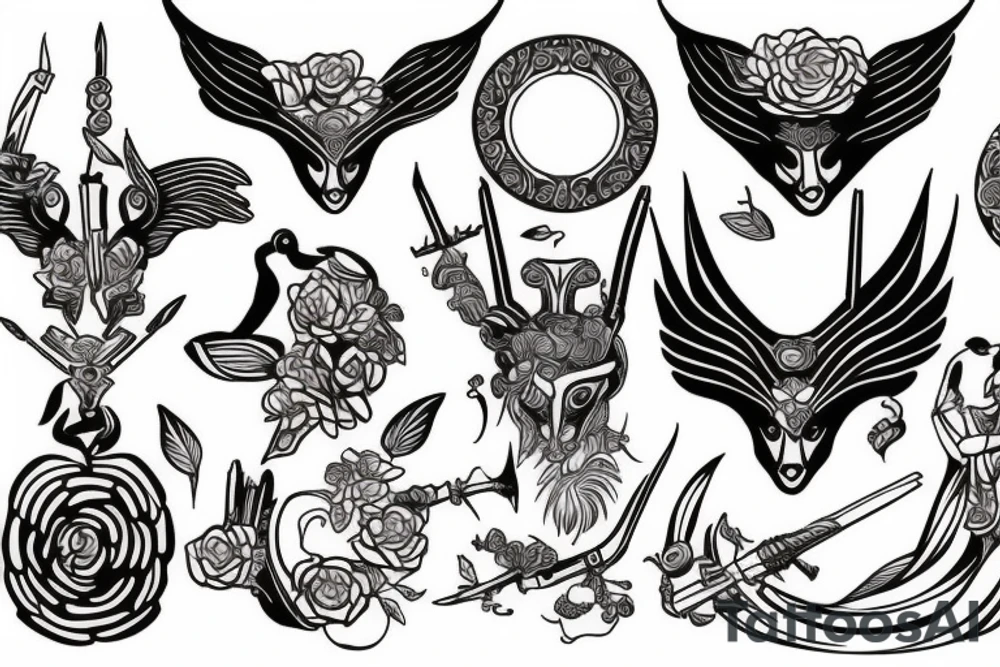 artemis the goddess of the hunt tattoo idea