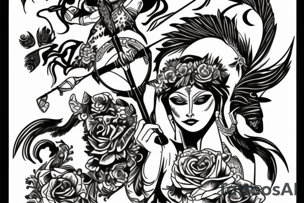 artemis the goddess of the hunt tattoo idea