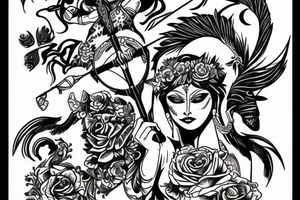 artemis the goddess of the hunt tattoo idea