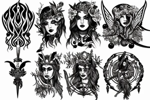 artemis the goddess of the hunt tattoo idea