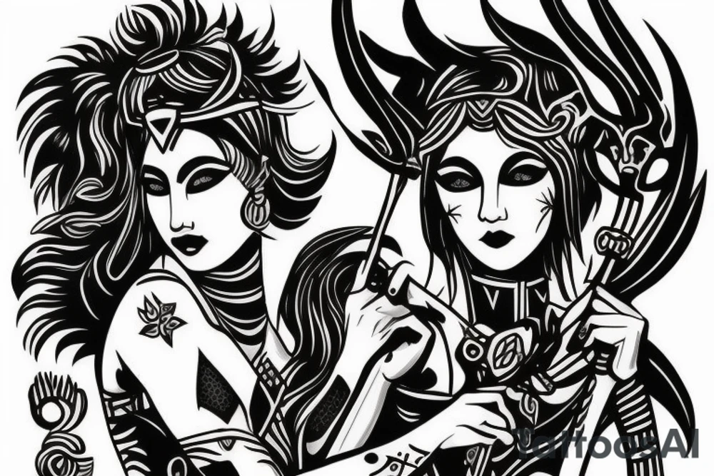 artemis the goddess of the hunt tattoo idea