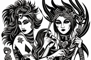 artemis the goddess of the hunt tattoo idea
