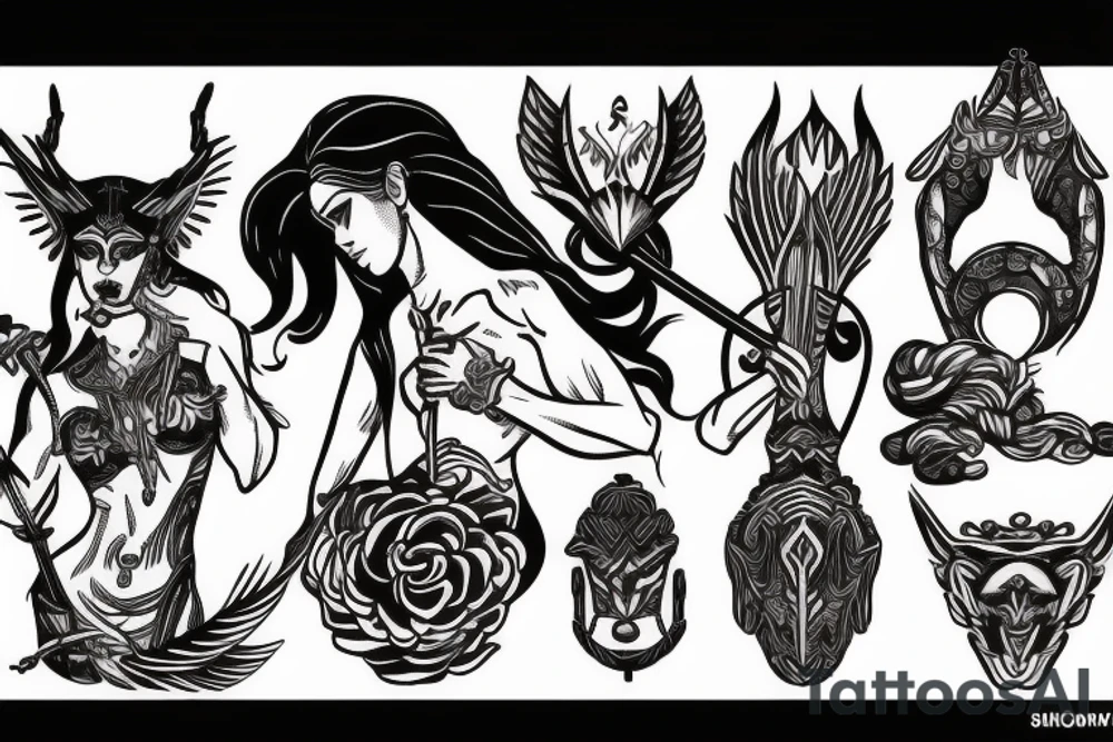 artemis the goddess of the hunt tattoo idea