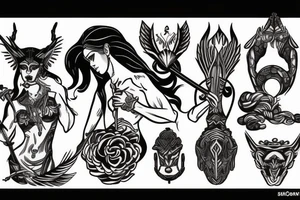 artemis the goddess of the hunt tattoo idea