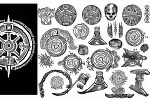 vegvisir and helm of awe tattoo idea