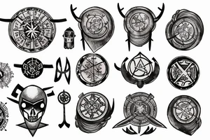 vegvisir and helm of awe tattoo idea