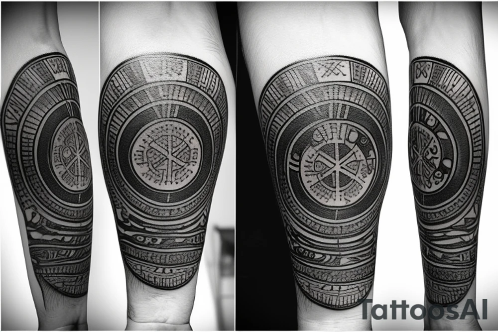 vegvisir and helm of awe tattoo idea