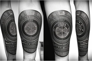 vegvisir and helm of awe tattoo idea