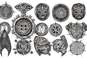 vegvisir and helm of awe tattoo idea