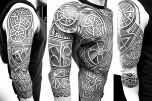 vegvisir and helm of awe tattoo idea