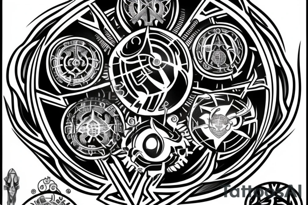 vegvisir and helm of awe tattoo idea