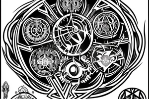 vegvisir and helm of awe tattoo idea