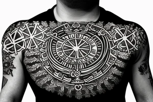 vegvisir and helm of awe tattoo idea