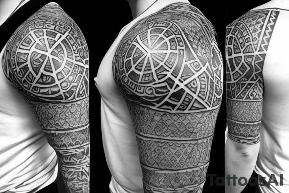 vegvisir and helm of awe tattoo idea