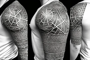 vegvisir and helm of awe tattoo idea