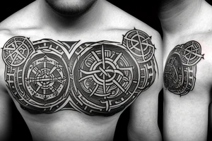 vegvisir and helm of awe tattoo idea