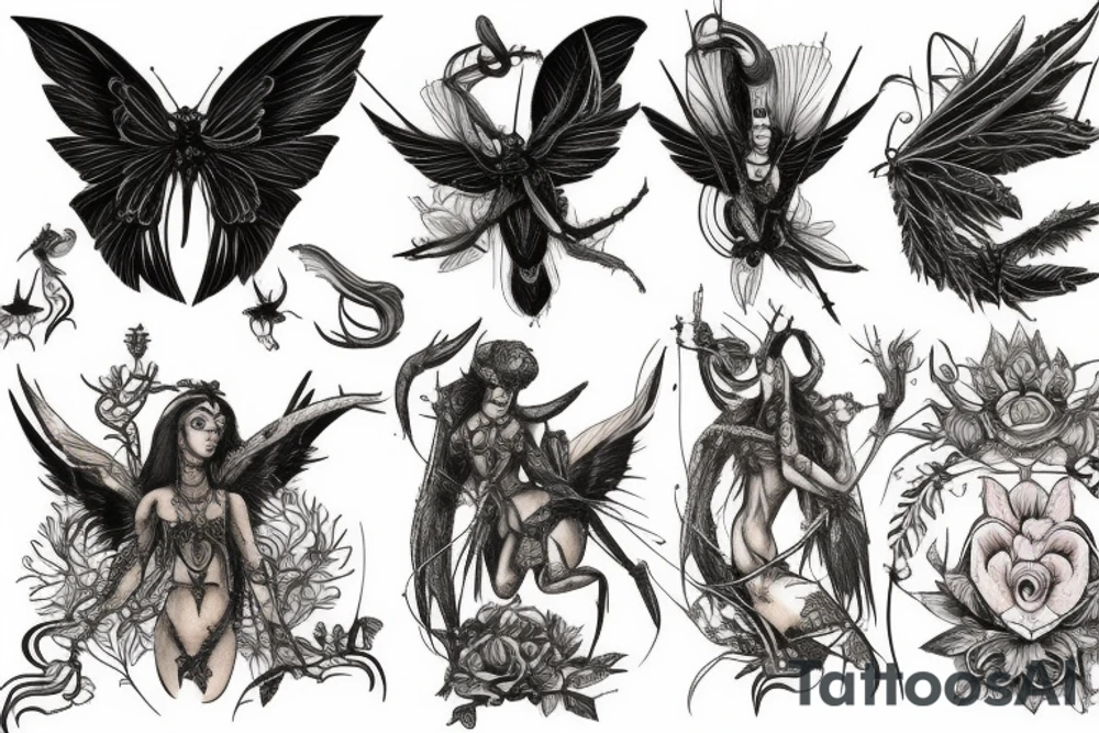 I want a tattoo for my right arm of Arthemis, the goodess of hunt, with a wolf tattoo idea
