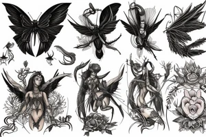 I want a tattoo for my right arm of Arthemis, the goodess of hunt, with a wolf tattoo idea