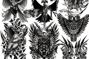 I want a tattoo for my right arm of the face of Arthemis, the goodess of hunt; tattoo idea