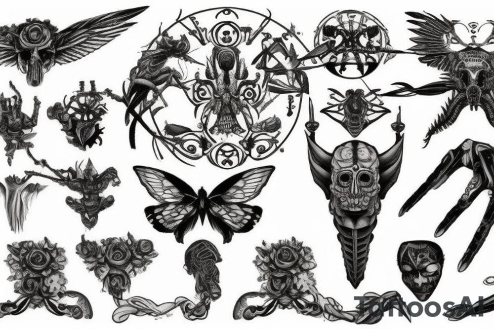 I want a tattoo for my right arm of the face of Arthemis, the goodess of hunt; tattoo idea