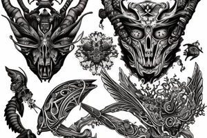 I want a tattoo for my right arm of the face of Arthemis, the goodess of hunt; tattoo idea