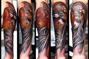 I want a tattoo for my right arm of the face of Arthemis, the goodess of hunt; tattoo idea